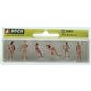 Noch - Bagnanti Nudisti in Spiaggia - Figurine per Diorama Ferroviario - 6 Pezzi - 2 cm