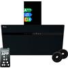 KKT KOLBE Cappa aspirante 80 cm | Cappa a Parete | Acciaio Inossidabile | Vetro Nero | WiFi | auto spegnimento | Illuminazione LED RGBW | Operazione di tocco | STYLE8005SMAO