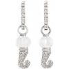 Chantecler Orecchini Corni oro bianco piccoli