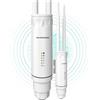 WONLINK Ripetitore WiFi Esterno, 1200Mbps WiFi Extender Esterno 2 Antenna Esterna AD Alto Guadagno Dual Band 5GHz & 2.4GHz Access Point Esterno con 24V PoE Power, Porta Ethernet, Impermeabile IP66