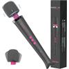 MARIELOVE Magic Wand massaggiatore - Massaggiatore senza fili ad alte prestazioni | Forte vibrazione e 20 livelli | Testa flessibile e silicone delicato sulla pelle | Ricaricabile e silenzioso |