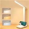 aweskmod Lampada da Tavolo Lampada LED con 3 Modalità di Luce,Lampada da Scrivania Protezione degli Occhi Lampada da Lettura connesso all'elettricità 180°regolabile Tocca Controllo per Studio,Lavoro,Ufficio