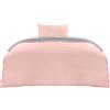 Utopia Bedding Copripiumino Singolo - Microfibra Copripiumino 135x200cm + Federa 50x75cm - Grigio/Rosa