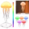 Xinrongda Medusa Fluttuante, Luce Notturna per Bambini e Decorazione Casa, Lampada Jellyfish LED da Comodino, Ricaricabile Atmosfera Gradiente RGB