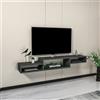 LBSIGN Mobile TV Sospeso 155x30x23 Con Vani A Giorno Lorenza Antracite