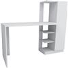 LBSIGN Scrivania Libreria Con Anta Laterale 150x55x120H Bianca Ryan