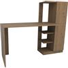 LBSIGN Scrivania Libreria Con Anta Laterale 150x55x120H Effetto Legno Ryan
