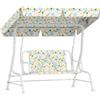 VivaGarden Dondolo per Bambini 2 Posti con Cinture di Sicurezza Bianco R4750WT