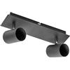 GTV - Lampada da soffitto VENETO | Illuminazione moderna per uffici, appartamenti e stanze | Lampade da soffitto a soffitto | 2 x GU10 | Rotondo | Nero