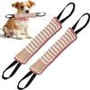 Capgoost Giocattolo per Cani, 2 pezzi Manicotto Juta Salsicciotti per Cani, Salsicciotto Cane Addestramento con 2 Maniglia, Giocattolo Interattivo per cani Morso per Allenamento di Tiro alla Fune