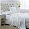 Lanest Housing Set di lenzuola in raso di seta, 4 pezzi, per letto matrimoniale, con tasche profonde, lenzuola in raso rinfrescanti, morbide e ipoallergeniche, colore avorio