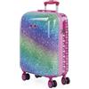 SKPAT - Valigie per bambini, tipo rolloff, trolley per bambini, leggero, da portare con sé, compatibile con lucchetto a combinazione Ryanair TSA, Fucsia