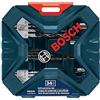 BOSCH MS4034 - Set di perforazione e guida, 34 pezzi, colore: nero