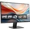 KOORUI N07 Monitor 27 Pollici, 4K UHD (3840 * 2160), IPS 60Hz HDR10 Adaptive Sync, 2X HDMI 2.0 e DisplayPort 1.4, VESA 100 * 100mm, Cura degli occhi