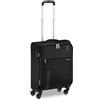 RONCATO SPEED Valigia trolley cabina 55 cm, Espandibile con zip, con sistema di chiusura TSA - Nero