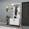 LBSIGN Mobile Ingresso 75 Cm Con Scarpiera E Cappottiera Teris Bianco