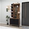 LBSIGN Mobile Ingresso 75 Cm Con Scarpiera E Cappottiera Teris Noce E Antracite