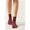 Calzedonia Calze Corte Con Bordo Lavorato Rosso