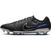 Nike Legend 10 PRO Fg, Soccer Shoe Uomo, Black/Chrome-Hyper Royal, 40.5 EU