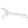 VivaGarden Lettino Prendisole da Giardino Mare Spiaggia in Alluminio Imperia 198x61x34/95h cm colore Bianco - AT804181-BIAN