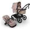 Bugaboo Fox 5 Renew, Passeggino Multi-Terreno 2 in 1 per Bambini, Chiusura Facile, Navicella Spaziosa, Seduta da Bambino Estensibile, Telaio Nero e Cappottina Desert Taupe Melange