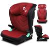LIONELO Neal seggiolino auto 15-36 kg Isofix i-Size regolazione dello schienale a 3 livelli protezione laterale regolazione altezza del poggiatesta ventilazione (Rosso)