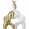 BONGELLI PREZIOSI Coppia Elefantini 29x21cm Oro Bianco Marmorino