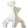 BONGELLI PREZIOSI Coppia Gattini 29x24cm Nocciola Marmorino