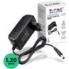 V-TAC Alimentatore in Plastica 30W 12V 2.5A Jack 2.1 Cavo da 1.2m IP44 - SKU 2671 VT-23032