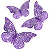 Young Wolf 150 x 3 dimensioni decorazione da parete 3D farfalla adesivi rimovibili per baby party matrimonio decorazione (viola)