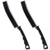 LABUYI 2 Pcs Spazzola Per La Pulizia Delle Fessure,Spazzola Per Pulizia Fessure | Spazzola Pulisci Fughe,Spazzola Sottile Lunga Per Pulizie,Nero
