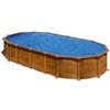 Gre Piscina fuori terra ovale gre amazonia in acciaio effetto legno 730x375x132 - cod. kitprov7388wo