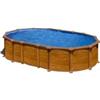Gre Piscina fuori terra ovale gre amazonia in acciaio effetto legno 610x375x132 - cod. kitprov6188wo