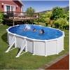 Gre Piscina fuori terra ovale gre atlantis in acciaio colore bianco 500x300x132 - cod. kitprov508