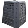Compostiera da giardino 380 litri in polipropilene nero 80x80x82 cm