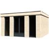DÉCOR ET JARDIN Casetta in legno da giardino prefabbricata decor et jardin decor home 21mq in abete bianco nordico 497x497x250 cm