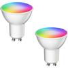 ledscom.de 2 lampadine GU10 LED RGB, PAR16, bianco caldo - bianco freddo (2900-6200 K), 5,5 W, 473lm, 103°, Smart Home, WLAN, Alexa, opaco