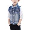 Yonglan Giacca Denim Ragazzi Jeans Denim Panciotto Senza Maniche Slim Fit Gilet in Jeans Blu 150