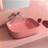 KAMALU Lavabo da appoggio colore rosa opaco | KLT-490R