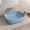 kamalu Lavabo da appoggio colore azzurro opaco | KLT-490AZ- KAMALU