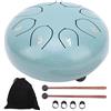 Jeanoko Fingerpicks Strumento a percussione, Lotus Hand Pan Drum Handpan Drum 6 pollici, strumento a percussione per concerti di intrattenimento per la formazione musicale