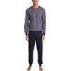 CALIDA Relax Imprint - Pigiama da Uomo con Bottoni in 100% Cotone, Pantaloni con Elastico in Vita, Rosso - Mars Red, 56