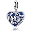 YaShuo Charm in argento Sterling 925 placcato oro rosa Love Forever Madre Figlia Figlio originale per braccialetti Pandora, ciondoli di compleanno per lei, Oro rosa Oro rosa Cristallo
