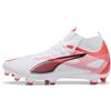 PUMA Scarpe da calcio ULTRA 5 MATCH+ FG/AG da donna, Scarpe, Bianco/Nero/Glowing Rosso, 35.5