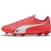 PUMA Scarpe da calcio KING MATCH FG/AG, Scarpe, Glowing Rosso/Bianco/Rosso Fire, 39