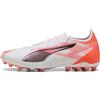 PUMA Scarpe da calcio ULTRA 5 ULTIMATE MG, Scarpe, Bianco/Nero/Glowing Rosso, 39