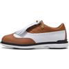 PUMA Scarpe da golf PUMA x ARNOLD PALMER ROYALE Wingtip da uomo, Scarpe, Bianco/Leather Marrone/Nero, 44