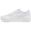 PUMA Sneakers Carina 2.0 da donna, Scarpe, Bianco/Silver, 35.5