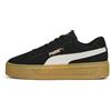 PUMA Sneakers Smash Platform V3 Suede da donna, Scarpe, Nero/Bianco/Oro, 35.5