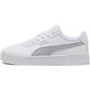 PUMA Sneakers Carina 3.0 Aqua Metallizzatos da donna, Scarpe, Bianco/Silver, 35.5